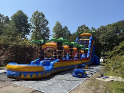 24' Tropical Inferno DL Water Slide + Slip & Slide